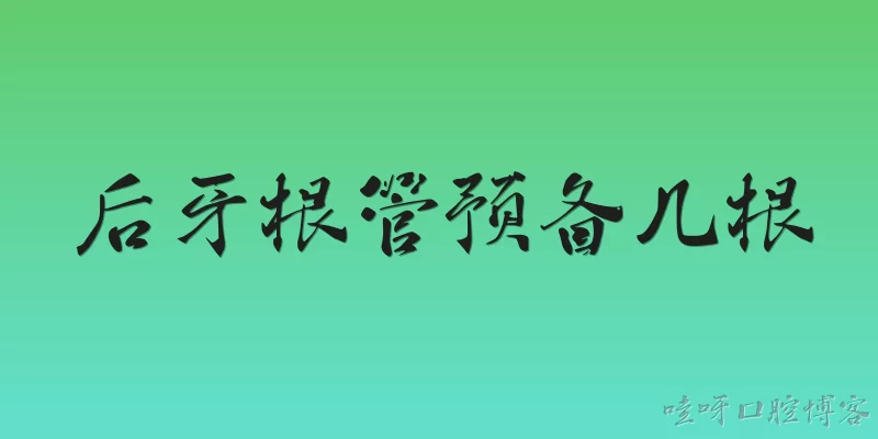 后牙根管预备几根