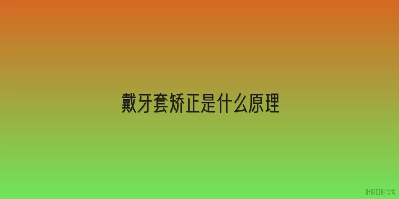戴牙套矫正是什么原理
