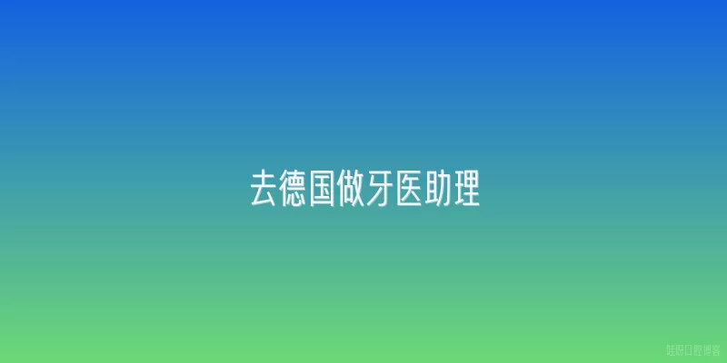去德国做牙医助理