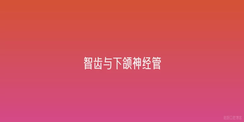 智齿与下颌神经管